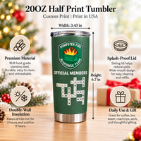 Personalized Dumpster Fire Response Team Tumbler Family Crossword Gift - product view 8