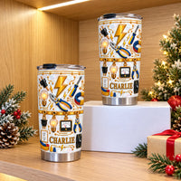 Personalized Electrician Tumbler Custom Name Electrical Worker Gift - product view 3