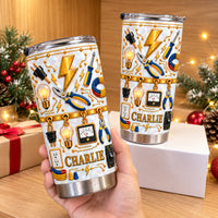 Personalized Electrician Tumbler Custom Name Electrical Worker Gift - product view 4