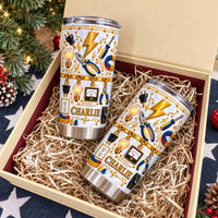 Personalized Electrician Tumbler Custom Name Electrical Worker Gift - product view 6