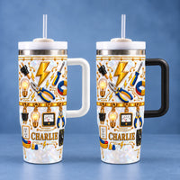 Personalized Electrician Tumbler Custom Name Electrical Worker Gift - product view 9