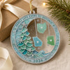 Family Love Knows No Distance 2026 Ornament, Personalized State Map Christmas Gift for Long Distance available at our Austin, Texas warehouse