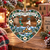 Customer in Austin, Texas wearing Family Love Knows No Distance Ornament Long Distance Family Christmas Gift State Map Keepsake