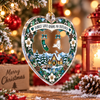Close-up of Family Love Knows No Distance Ornament Long Distance Family Christmas Gift State Map Keepsake for streetwear fans in Austin, Texas