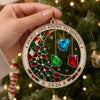 Family Love Knows No Distance Ornament, Personalized Custom State Christmas Keepsake Gift for Long D on a hanger, ready to ship from Austin, Texas
