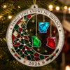 Family Love Knows No Distance Ornament, Personalized Custom State Christmas Keepsake Gift for Long D available at our Austin, Texas warehouse