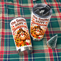 Personalized Family Thanksgiving Tumbler Custom Name Autumn Gift - product view 7