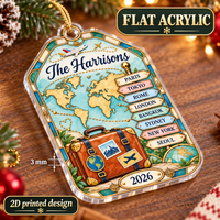 Family Travel Ornament - material and thickness