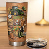 Farmhouse Tractor Tumbler, Personalized Custom Name Stainless Steel Insulated Cup, Farm Life Gift fo on a hanger, ready to ship from Austin, Texas