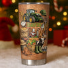 Close-up of Farmhouse Tractor Tumbler, Personalized Custom Name Stainless Steel Insulated Cup, Farm Life Gift fo for streetwear fans in Austin, Texas