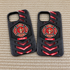 Close-up of Fire Rescue Courage Honor Phone Case for Firefighters First Responders Gift for streetwear fans in Austin, Texas