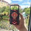 Customer in Austin, Texas wearing Fire Rescue Courage Honor Phone Case for Firefighters First Responders Gift