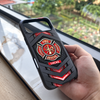 Close-up of Fire Rescue Courage Honor Phone Case for Firefighters First Responders Gift for streetwear fans in Austin, Texas