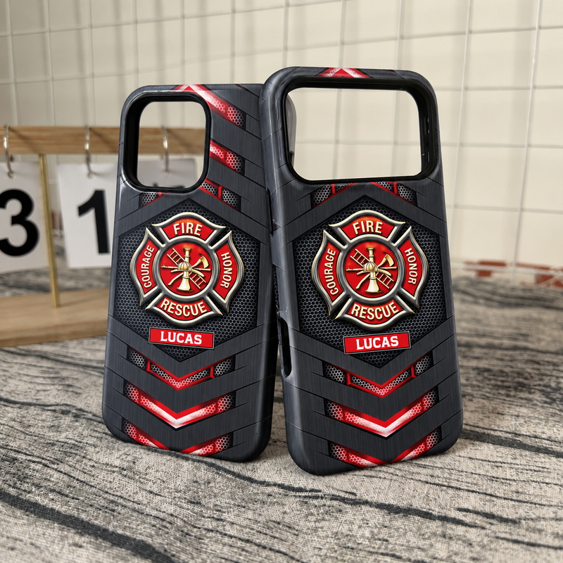Fire Rescue Courage Honor Phone Case for Firefighters First Responders Gift available at our Austin, Texas warehouse