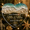 First Christmas as Mr & Mrs Ornament, Personalized Newlywed Gift, Beach Wedding Keepsake, Custom Nam available at our Austin, Texas warehouse