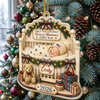 First Christmas Ornament Personalized Baby Crib Keepsake, Custom Name 2026 Newborn Holiday Tree Deco on a hanger, ready to ship from Austin, Texas
