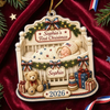 First Christmas Ornament Personalized Baby Crib Keepsake, Custom Name 2026 Newborn Holiday Tree Deco available at our Austin, Texas warehouse