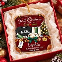 First College Christmas Ornament - product view 4
