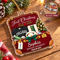 First College Christmas Ornament - product view 5