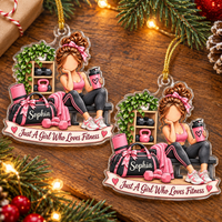 Fitness Girl Ornament - product view 3