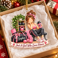 Fitness Girl Ornament - product view 4