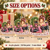 Fitness Girl Ornament - size options