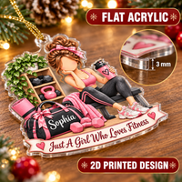 Fitness Girl Ornament - material and thickness
