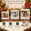 Customer in Austin, Texas wearing Forever In My Heart Pet Memorial Ornament Personalized Dog Cat Loss Sympathy Gift Christmas Keepsake