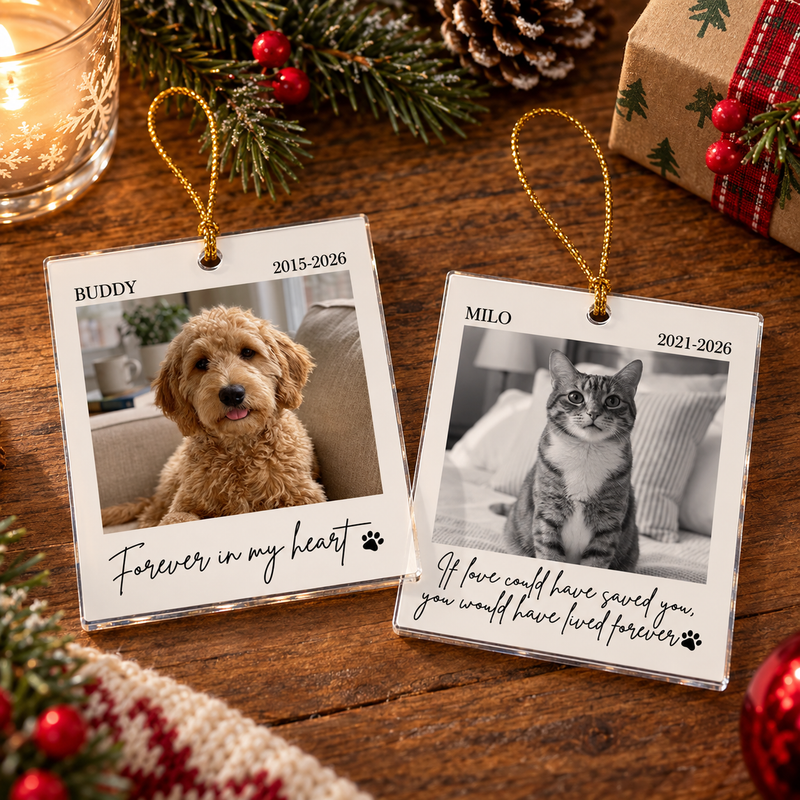 Forever In My Heart Pet Memorial Ornament Personalized Dog Cat Loss Sympathy Gift Christmas Keepsake available at our Austin, Texas warehouse