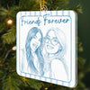 Customer in Austin, Texas wearing Friends Forever Ornament, Best Friend Christmas Gift, Sentimental Friendship Keepsake for Besties