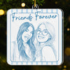 Close-up of Friends Forever Ornament, Best Friend Christmas Gift, Sentimental Friendship Keepsake for Besties for streetwear fans in Austin, Texas