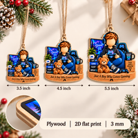 Personalized Gamer Boy Wood Ornament Custom Name Gaming Christmas Gift - product view 6