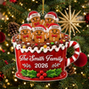 Gingerbread Family Hot Cocoa Mug Christmas Ornament, Personalized Family Keepsake Holiday Tree Decor available at our Austin, Texas warehouse