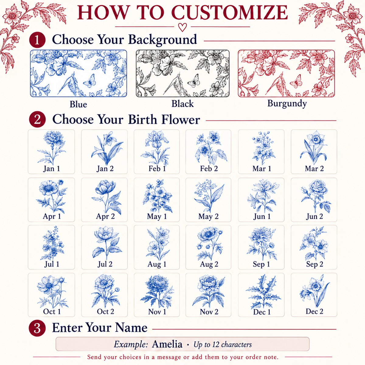 Personalized God Says I Am Tumbler Name Birth Flower Christian Gift - personalization options and ordering guide