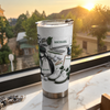 Close-up of Golf Equipment Flat Lay Tumbler Personalized Gift for Golfer Men Dad for streetwear fans in Austin, Texas