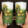 Close-up of Golf Lover Personalized Tumbler Custom Name Stainless Steel Travel Cup for Golfer Gift for streetwear fans in Austin, Texas