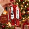 Graduation Ornament Personalized Acrylic Cap and Gown Keepsake Gift for High School or College Class on a hanger, ready to ship from Austin, Texas