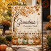 Grandma's Pumpkin Patch Fall Garden Flag Personalized Custom Names Autumn Decor Gift for Grandma