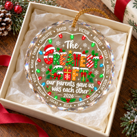 Personalized Greatest Gifts Family Glass Ornament Custom Names Christmas Gift - product view 4