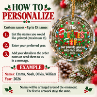 Personalized Greatest Gifts Family Glass Ornament Custom Names Christmas Gift - personalization guide