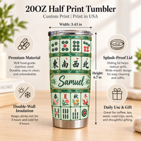 Green Mahjong Tile Tumbler - product detail 2