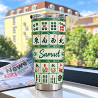 Green Mahjong Tile Tumbler - product detail 4