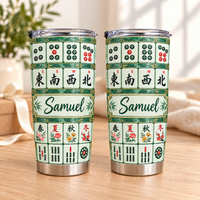 Green Mahjong Tile Tumbler - product detail 7