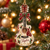 Guitar Shaped Personalized Christmas Ornament Custom Name Music Lover Holiday Keepsake Gift available at our Austin, Texas warehouse