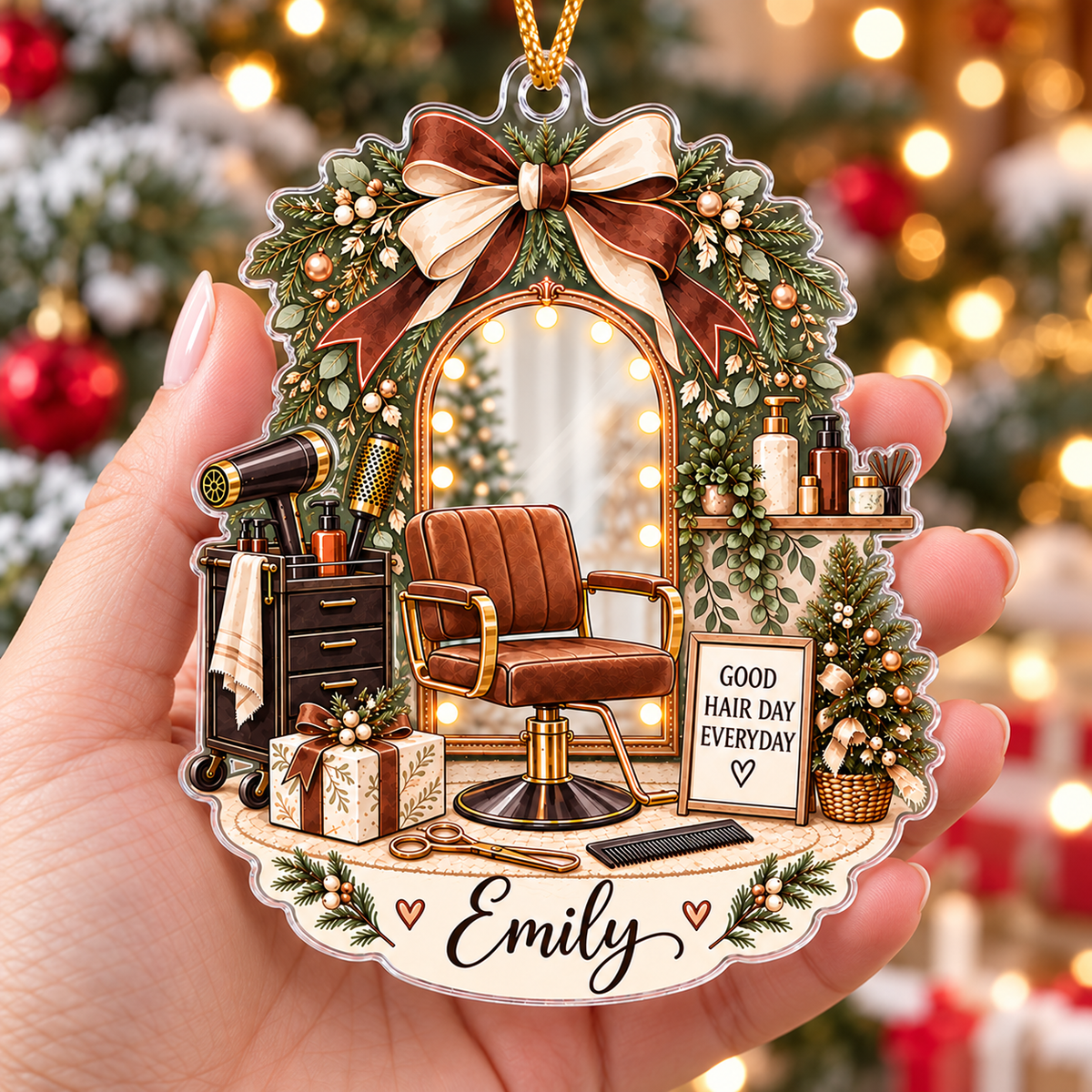 Hair Salon Ornament - product view 2