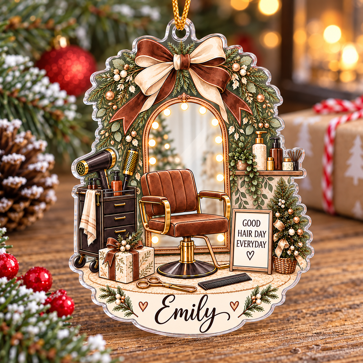 Hair Salon Ornament - product view 5