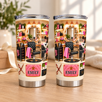 Personalized Hair Salon Tumbler Custom Name Hairstylist Gift - main design