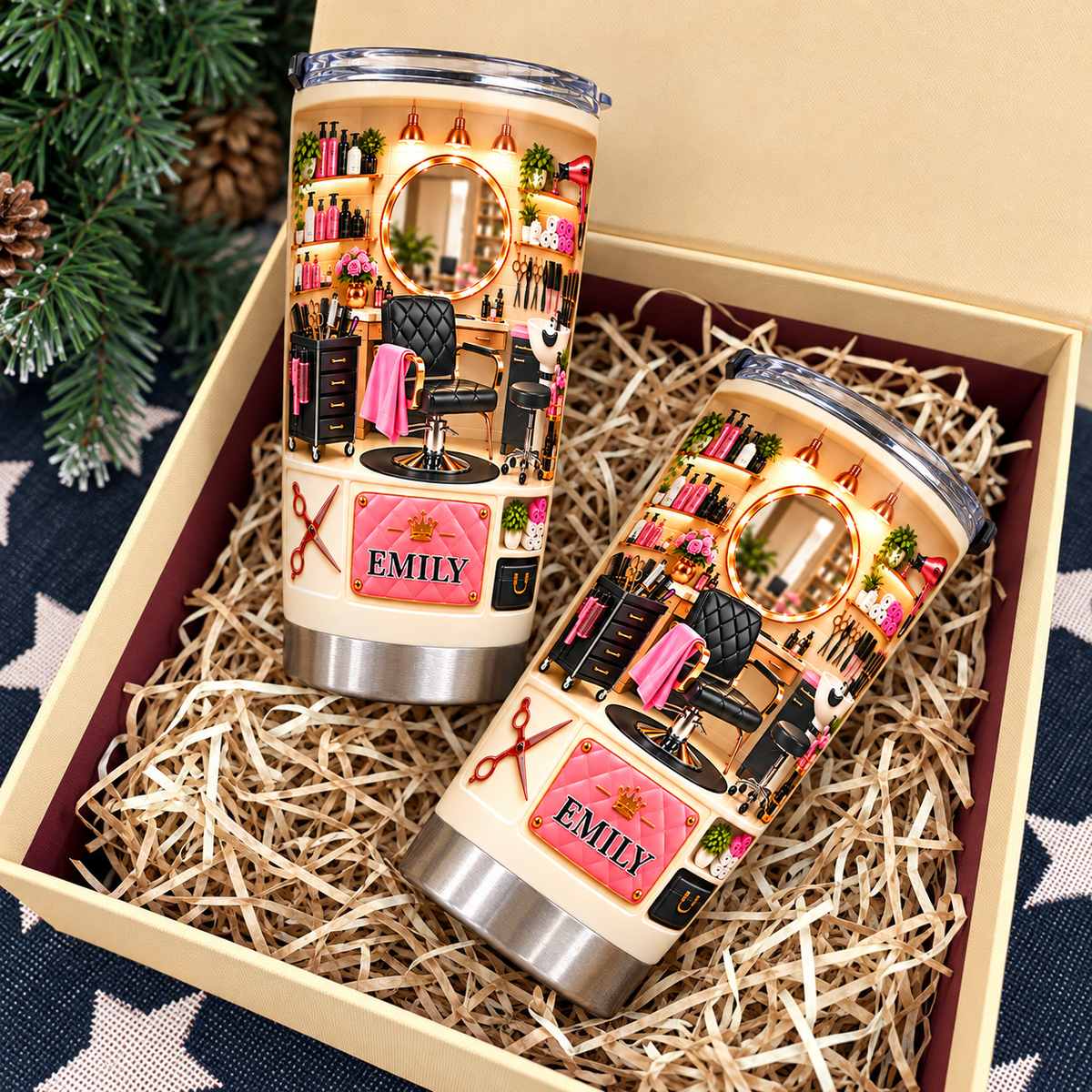 Personalized Hair Salon Tumbler Custom Name Hairstylist Gift - product view 6