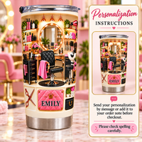 Personalized Hair Salon Tumbler Custom Name Hairstylist Gift - personalization options and ordering guide
