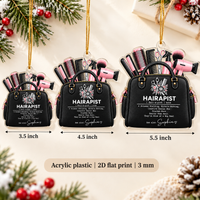 Personalized Hairapist Tool Bag Ornament Hairstylist Christmas Gift - product view 6